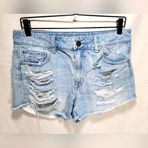 American Eagle Outfitters Light Blue Size 10 Distressed Shorts In Great Shape!